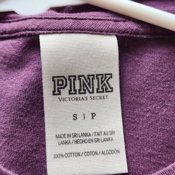 Victoria secret PINK purple long sleeve shirt Size S - Picture 8 of 8